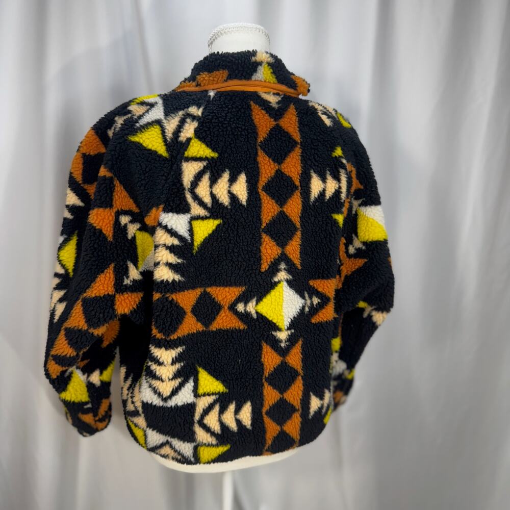 Free People Rocky Ridge Fleece Jacket XS Geometric Tribal Sportif Festival Boho - Picture 10 of 16